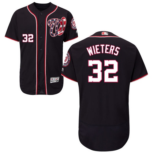 Nationals #32 Matt Wieters Navy Blue Flexbase Authentic Collection Stitched MLB Jersey - Click Image to Close